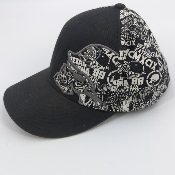 Vintage Metal Mulisha Hat Cap Men S/M Flex Skull Metal FMX Biker Cyber Goth Y2K - Picture 1 of 9